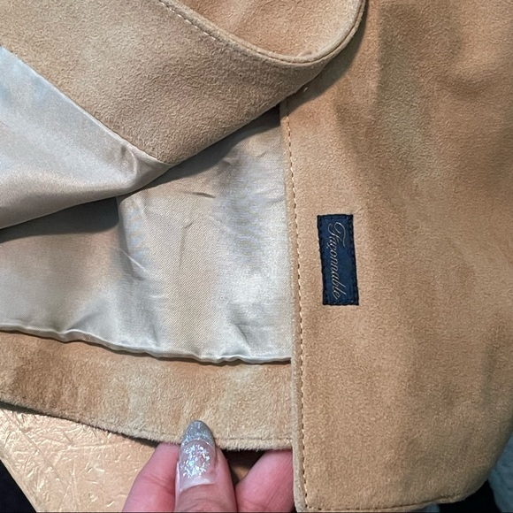 NWT Faconnable Suede Leather, Long Sleeve, Camel Button Down, Size: L - Picture 5 of 11